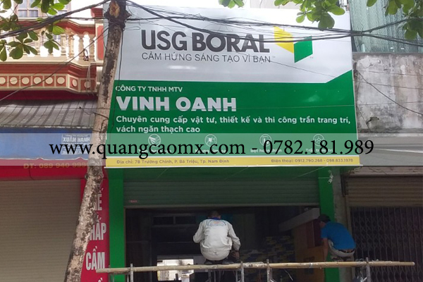 Thi công biển quảng cáo cho USG BORAL tại Nam Định