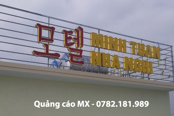 Thi công biển quảng cáo nhà nghỉ Minh Tuấn Tràng Duệ Hải Phòng