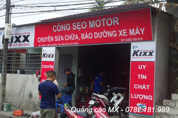 Thi công biển sửa chữa xe máy tại Thiên Hương, Thủy Nguyên-1