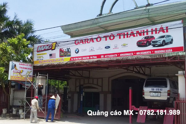 Thi công biển quảng cáo gara ô tô tại Mạc Quyết Dương Kinh Hải Phòng