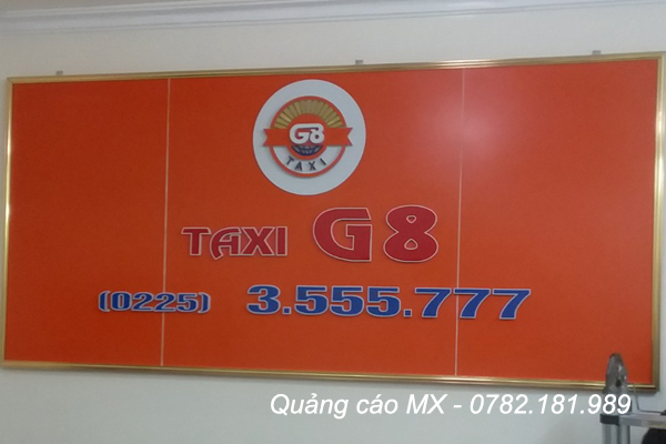 Thi công biển hiệu tại công ty taxi G8 Hải Phòng