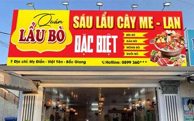 Thi công biển hiệu quảng cáo tại Bắc Giang